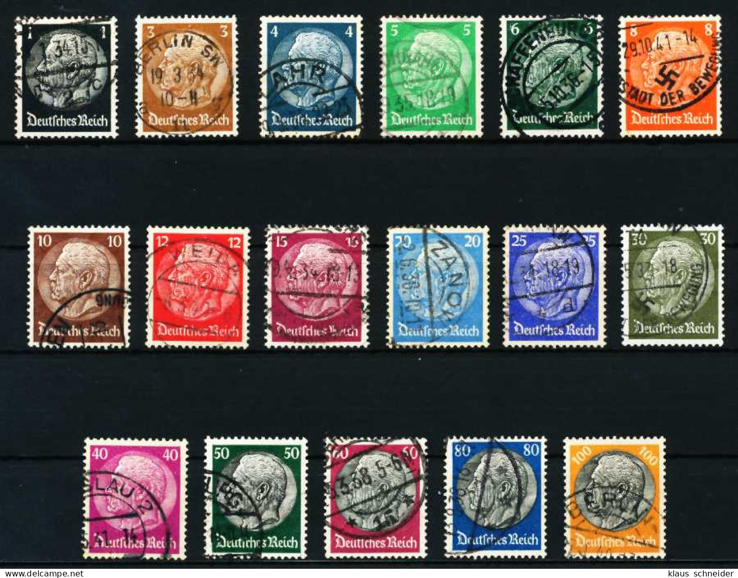 3. REICH 1933 Nr 512-528 Gestempelt Zentrisch X5D269A - Used Stamps