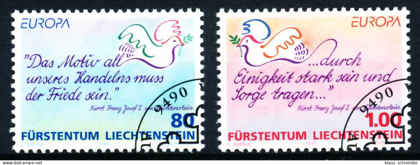 LIECHTENSTEIN 1995 Nr 1103-1104 Gestempelt SA1917A - Gebruikt