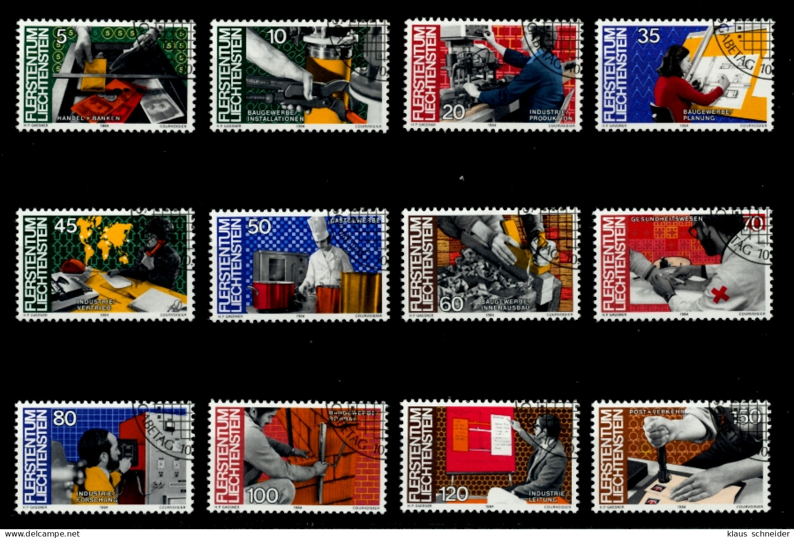 LIECHTENSTEIN 1984 Nr 849-860 Gestempelt SB4A1E2 - Used Stamps