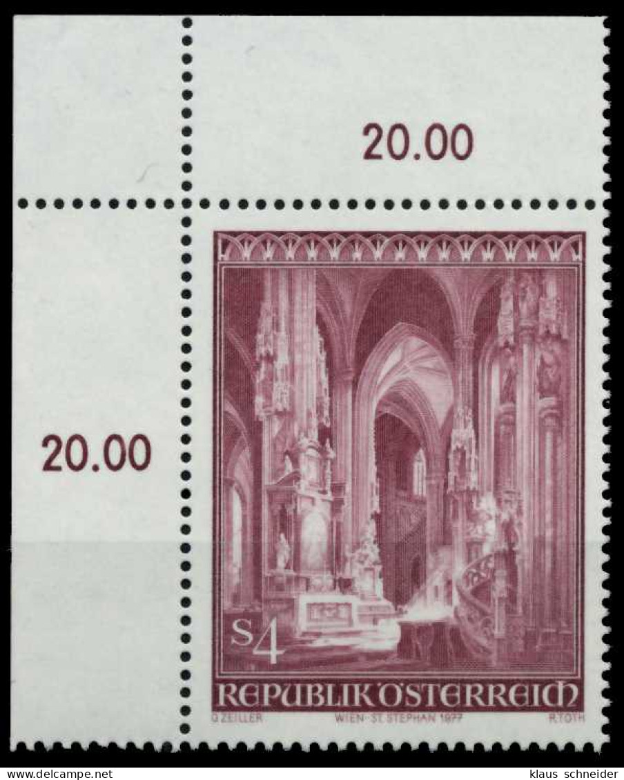 ÖSTERREICH 1977 Nr 1546 Postfrisch ECKE-OLI X8096B2 - Unused Stamps
