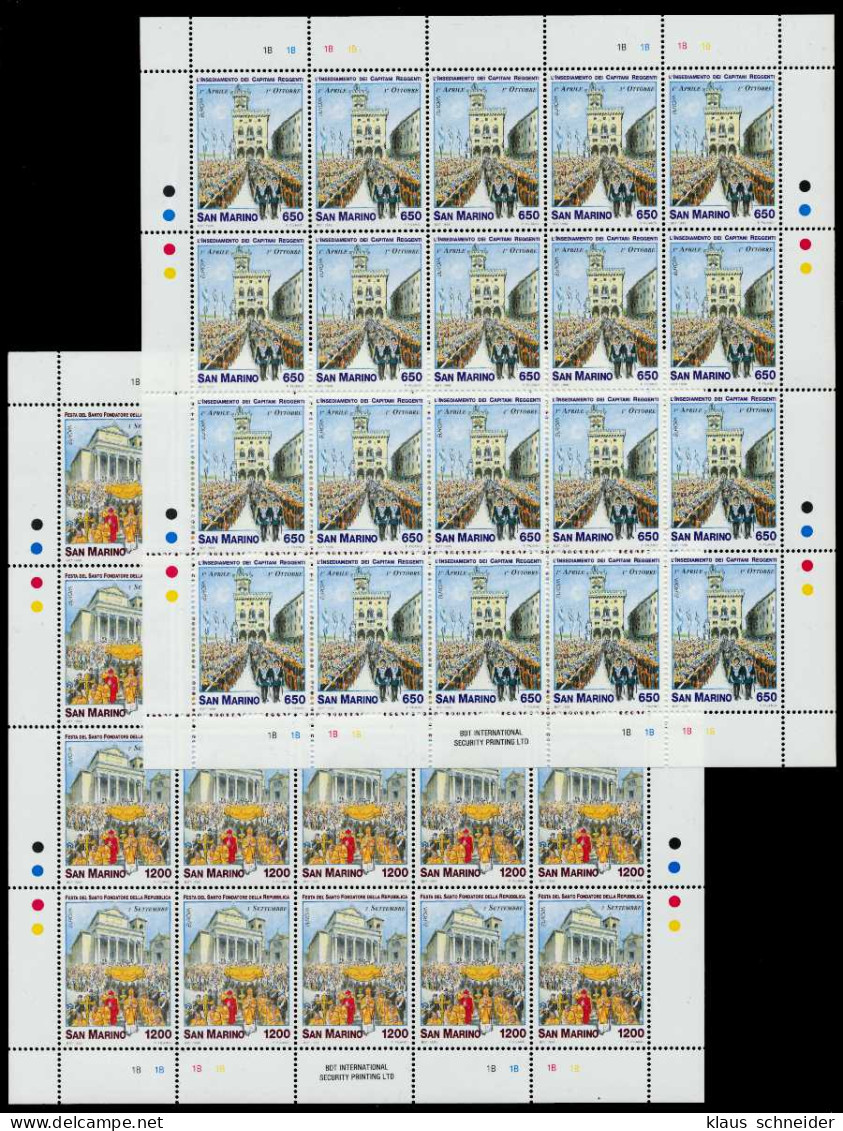 SAN MARINO Nr 1774KB-1775KB Postfrisch KLEINBG X8219FA - Blocks & Kleinbögen