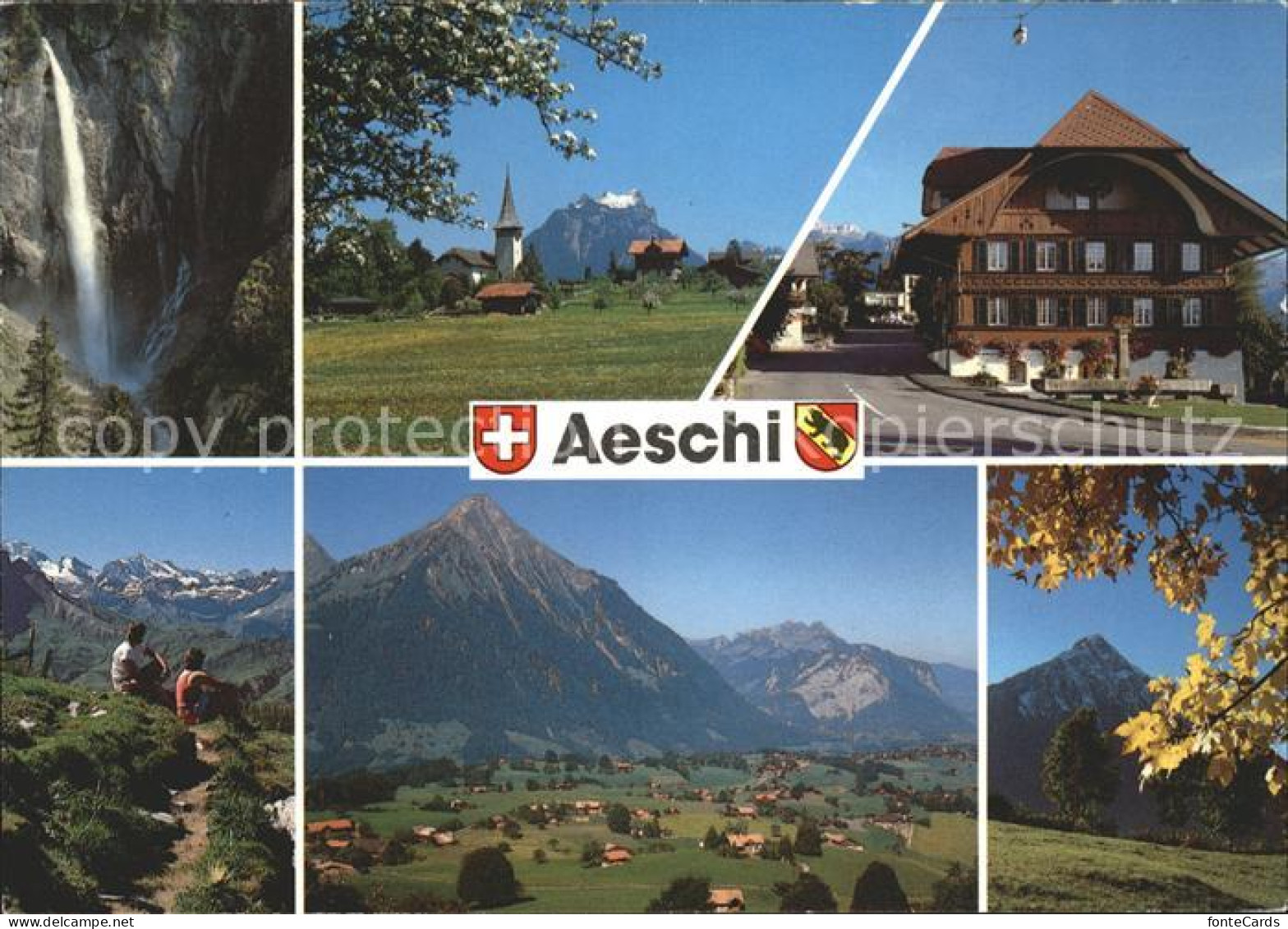 11715490 Aeschi Spiez Pochtenfall Sigr Rothorn Gemeindehaus Aeschiried Niesen Ae - Other & Unclassified
