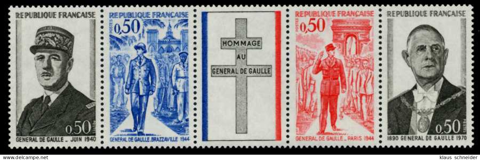 FRANKREICH 1971 Nr 1772-1775 Postfrisch 5ER STR S0242FE - Unused Stamps