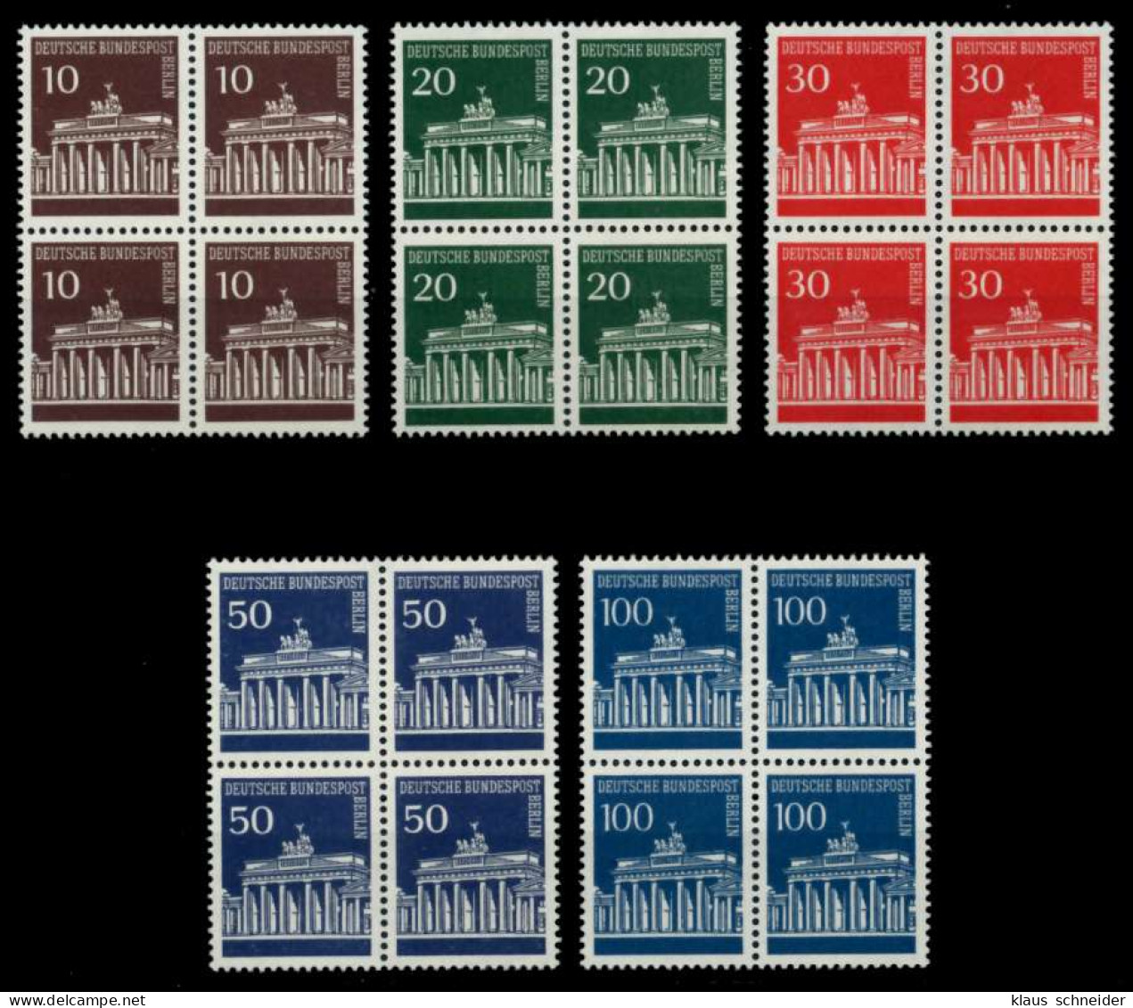 BERLIN DS BRAND. TOR Nr 286-VB-290-VB Postfrisch X8ADCFE - Unused Stamps