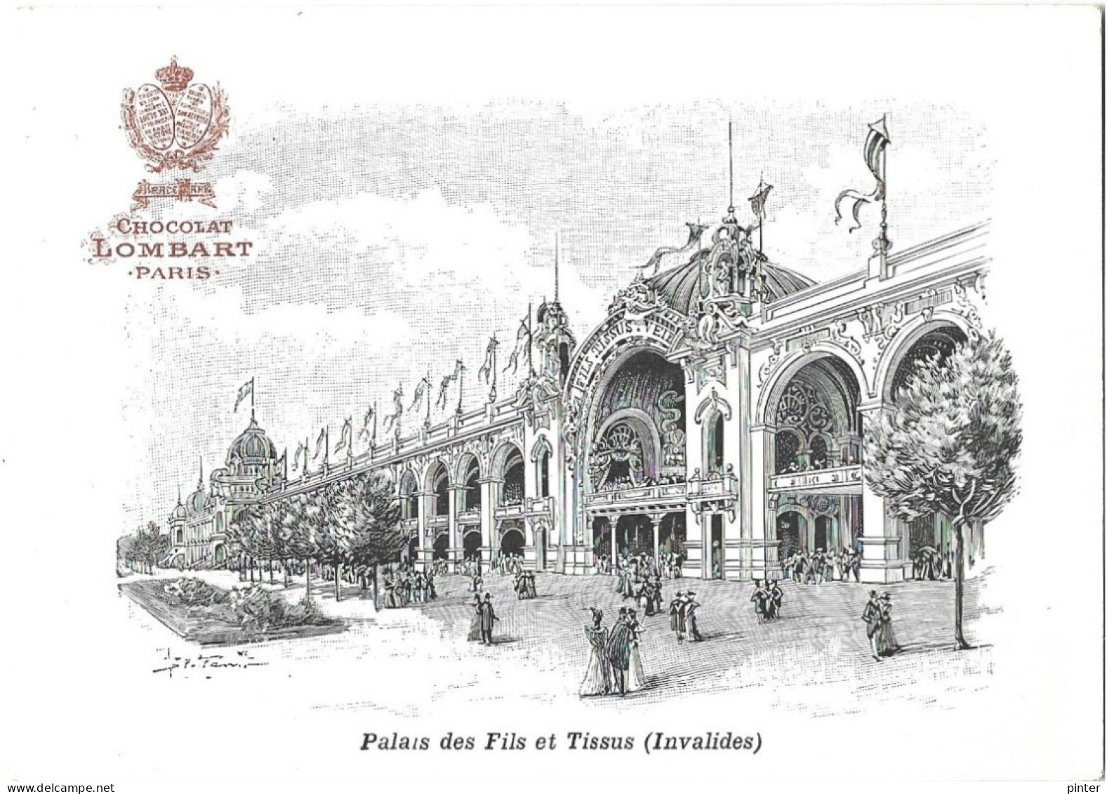 CHROMO - Chocolat LOMBART - PARIS - Palais Des Fils Et Tissus (Invalides) - Lombart