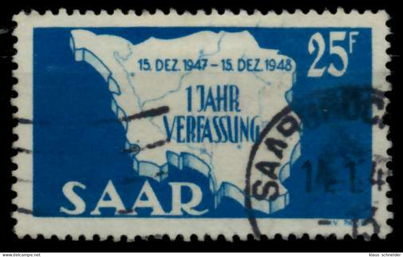 SAARLAND 1948 Nr 261II Gestempelt X969232 - Gebraucht