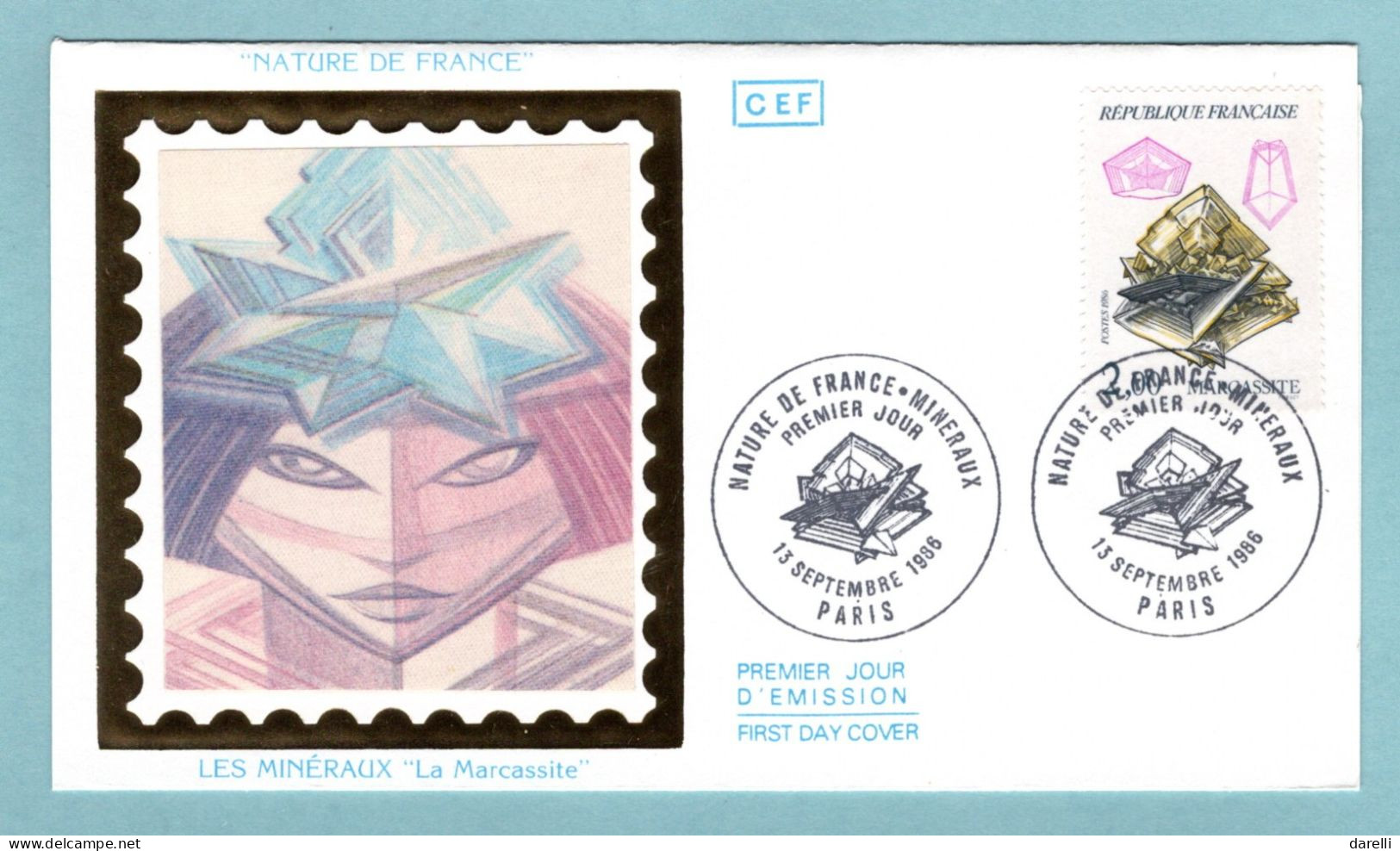 FDC France 1986 - Nature De France : Minéraux - Marcassite -  YT 2429 - Paris - 1980-1989