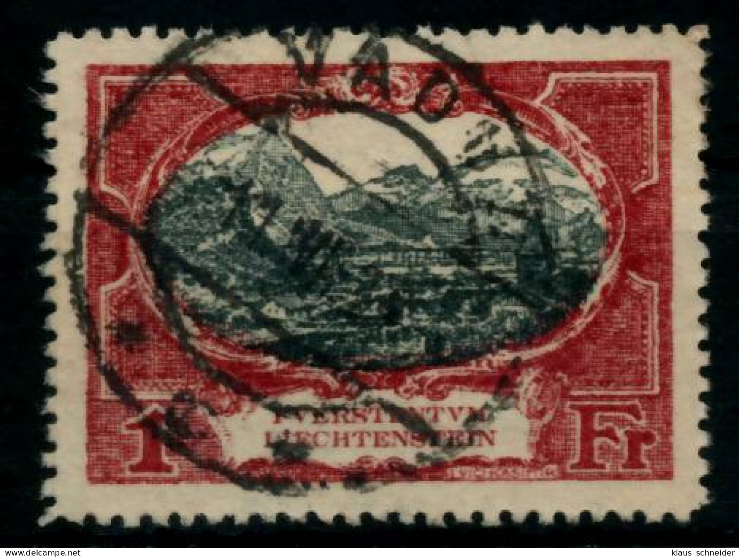 LIECHTENSTEIN 1921 Nr 60A Zentrisch Gestempelt X6ACA36 - Usati