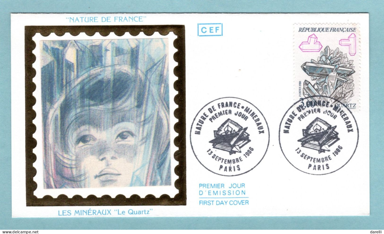 FDC France 1986 -  Minéraux - Quartz - YT 2430  - Paris - 1980-1989