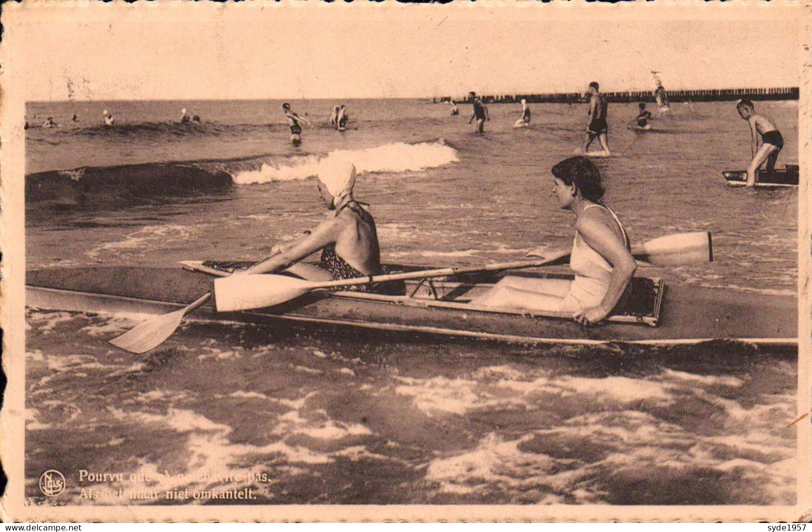 Nieuwpoort-Bad - Nieuport-Bains - Ern. Thill Série Plage N°7, Vagues, Aviron, Baigneurs,... - Nieuwpoort