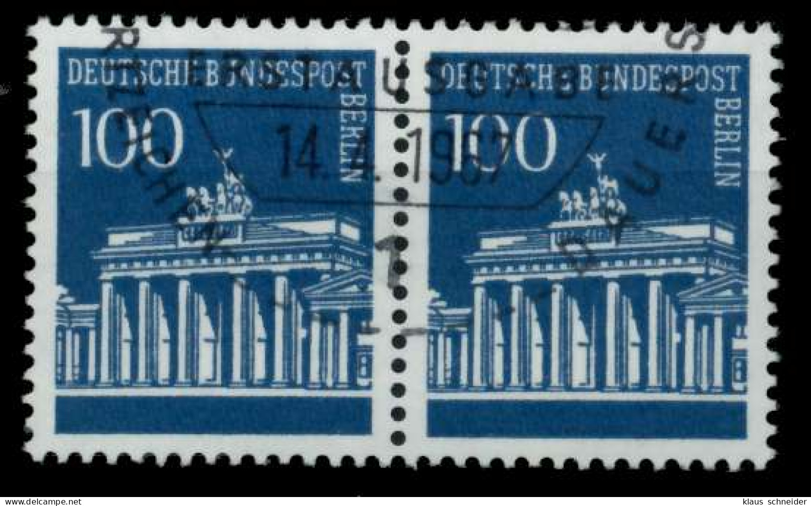 BERLIN DS BRAND. TOR Nr 290 Gestempelt WAAGR PAAR X74B942 - Used Stamps