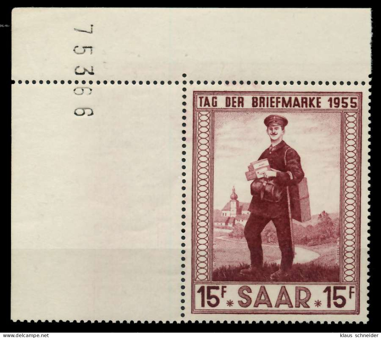 SAARLAND 1955 Nr 361 Postfrisch ECKE-OLI X7998DE - Neufs
