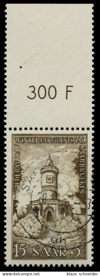 SAARLAND 1956 Nr 375 Zentrisch Gestempelt ORA X79CB2A - Used Stamps