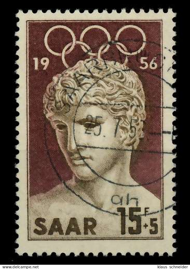 SAARLAND 1956 Nr 372 Zentrisch Gestempelt X79CAC6 - Used Stamps