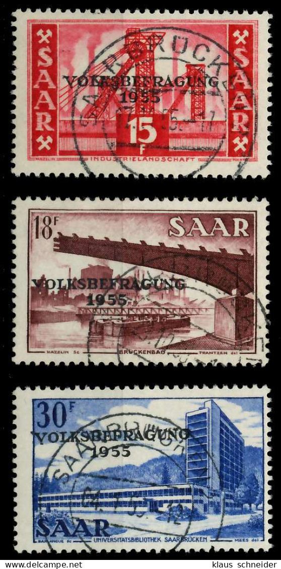 SAARLAND 1955 Nr 362-364 Zentrisch Gestempelt X79DD3A - Used Stamps