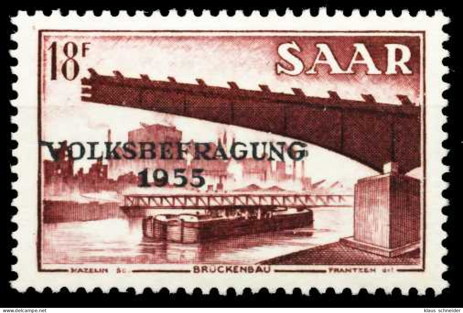 SAARLAND 1955 Nr 363 Postfrisch S3EA48A - Nuovi