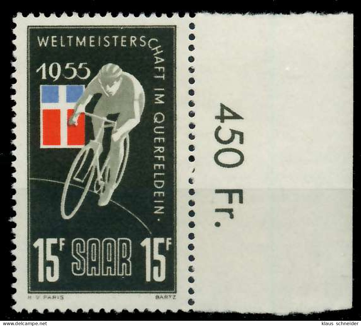 SAARLAND 1955 Nr 357 Postfrisch ORA X79DE02 - Unused Stamps