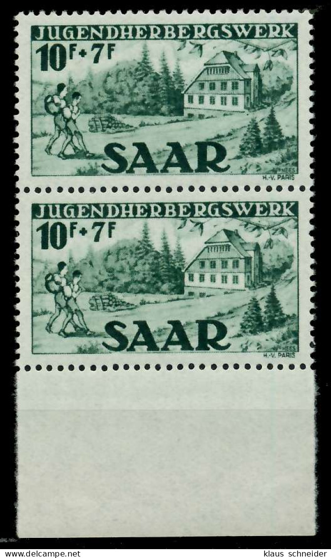 SAARLAND 1949 Nr 263I Und 263II Postfrisch SENKR PAAR X79E12A - Nuovi