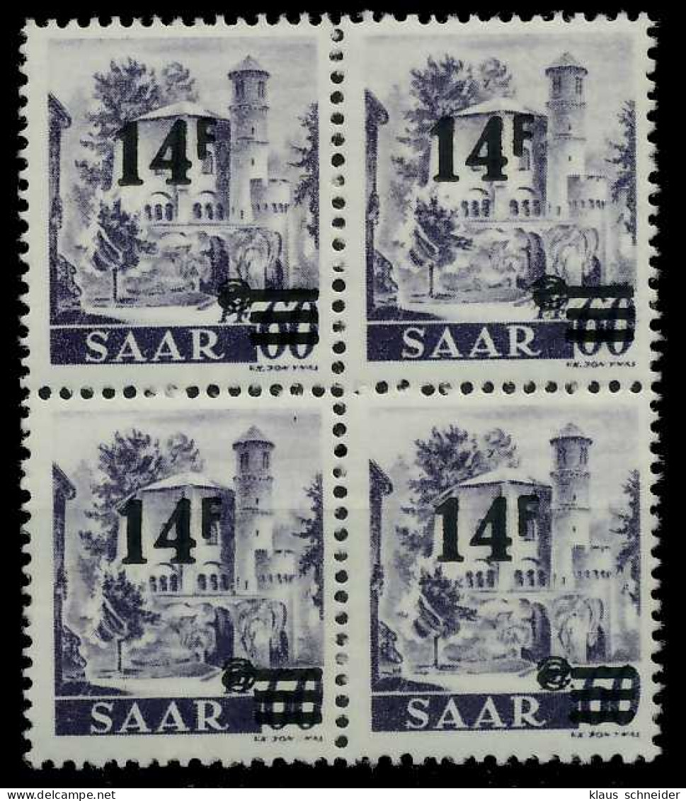 SAARLAND 1947 Nr 236ZII Postfrisch VIERERBLOCK X7A1656 - Ungebraucht