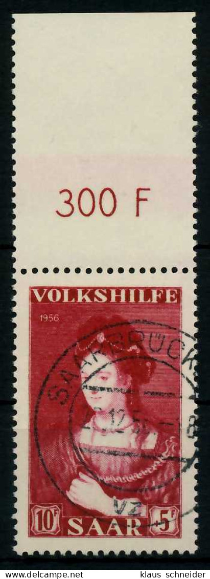 SAARLAND 1956 Nr 377 Zentrisch Gestempelt ORA X7A1712 - Used Stamps