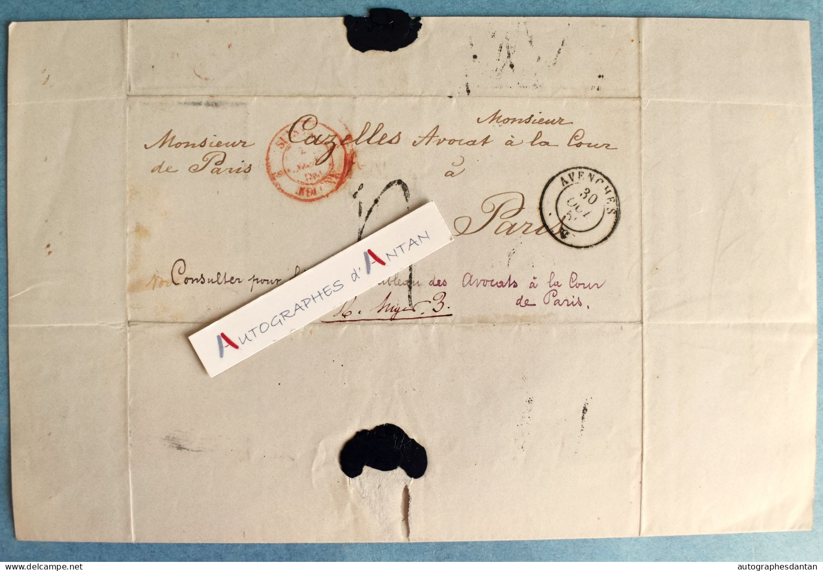● L.A.S 1850 Edouard De JONGH Médecin Photographe - Suisse Château De Salavaux Avenches Canton Vaud Lettre Autographe - Other & Unclassified
