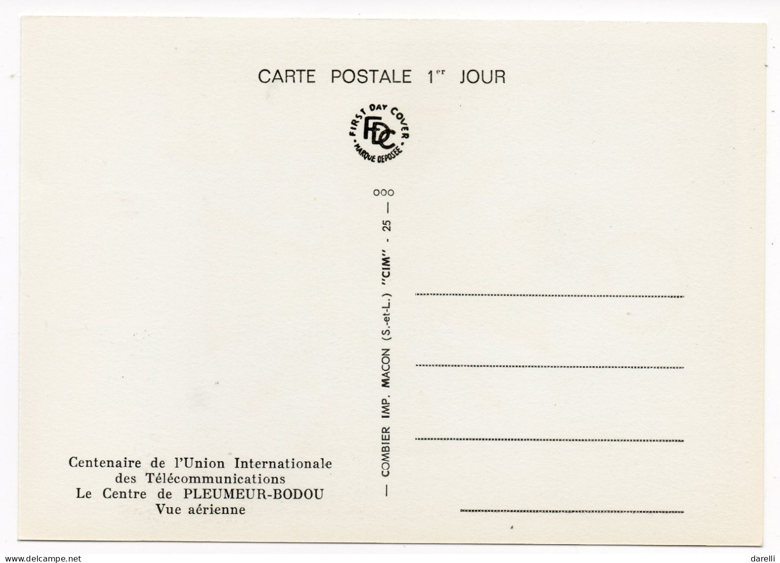 Carte Maximum 1965 - Centenaire De L'union Internationale Des Télécommunications (UIT) - YT 1451 - Paris - 1960-1969