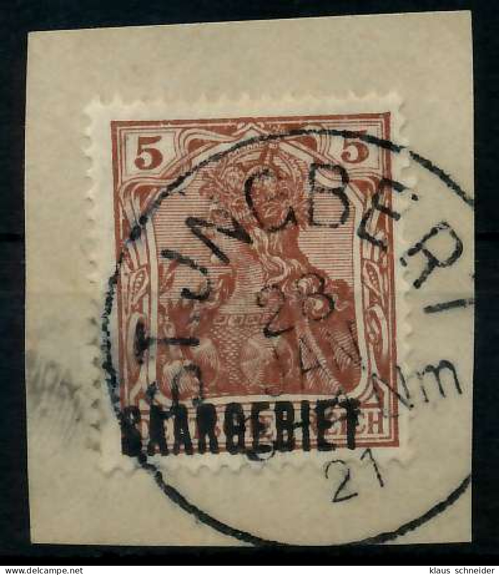 SAARGEBIET GERMANIA Nr 44b Zentrisch Gestempelt Briefstück X7B2272 - Usados