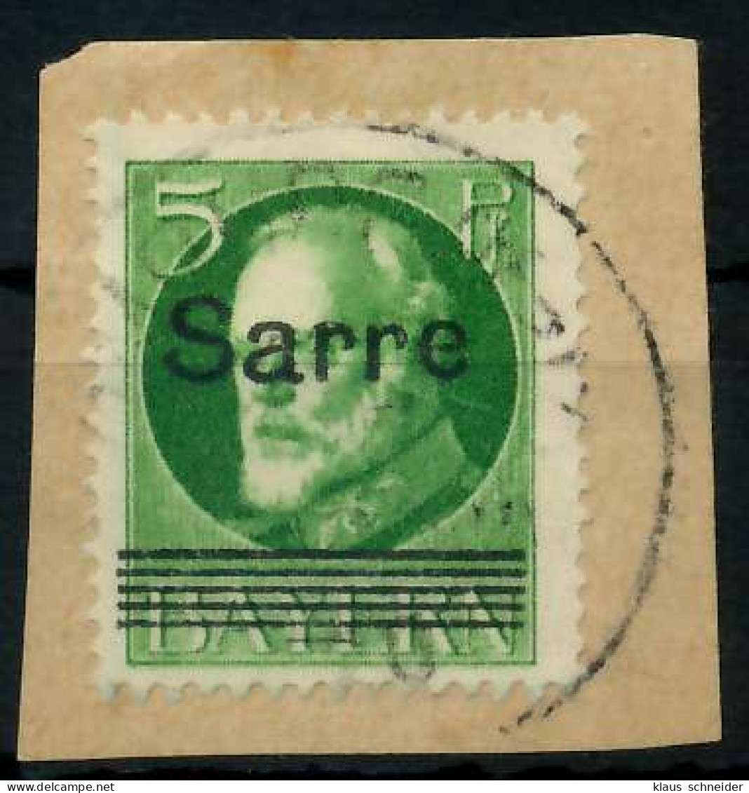 SAARGEBIET LUDWIG Nr 18 Zentrisch Gestempelt Briefstück X7B23B2 - Used Stamps