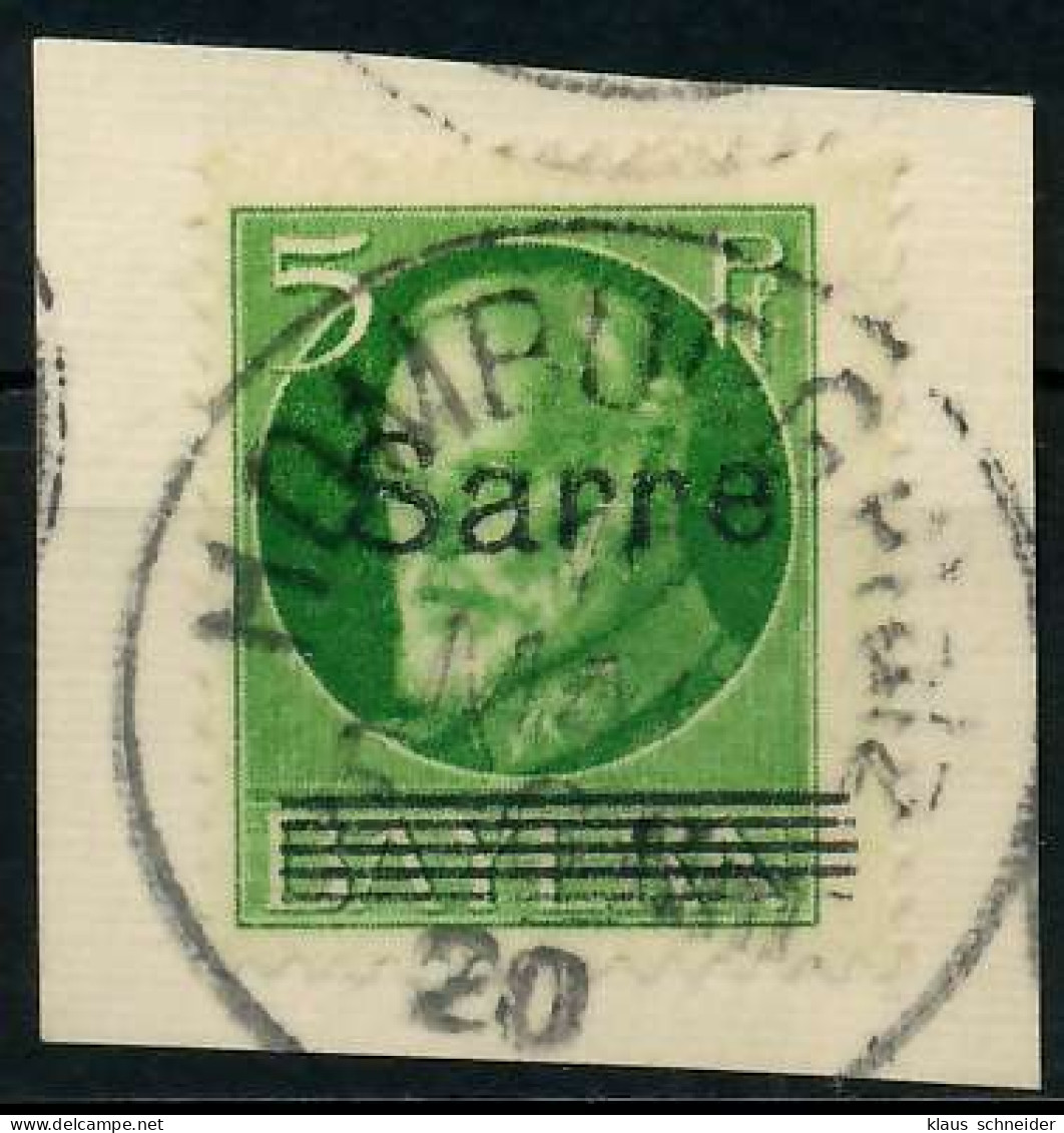 SAARGEBIET LUDWIG Nr 18 Zentrisch Gestempelt Briefstück X7B2386 - Oblitérés