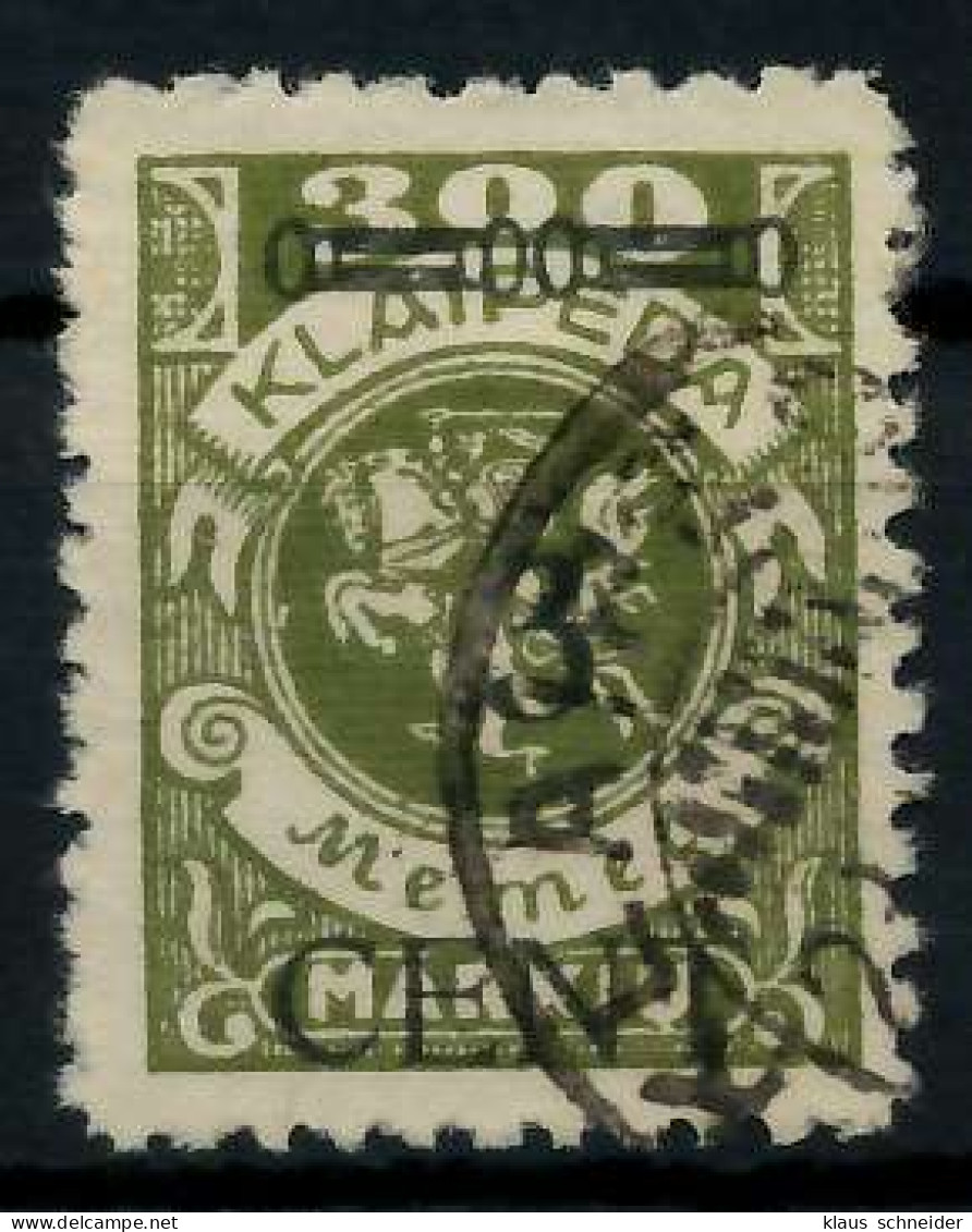 MEMEL 1923 Nr 179I Gestempelt Gepr. X7B2476 - Memelgebiet 1923