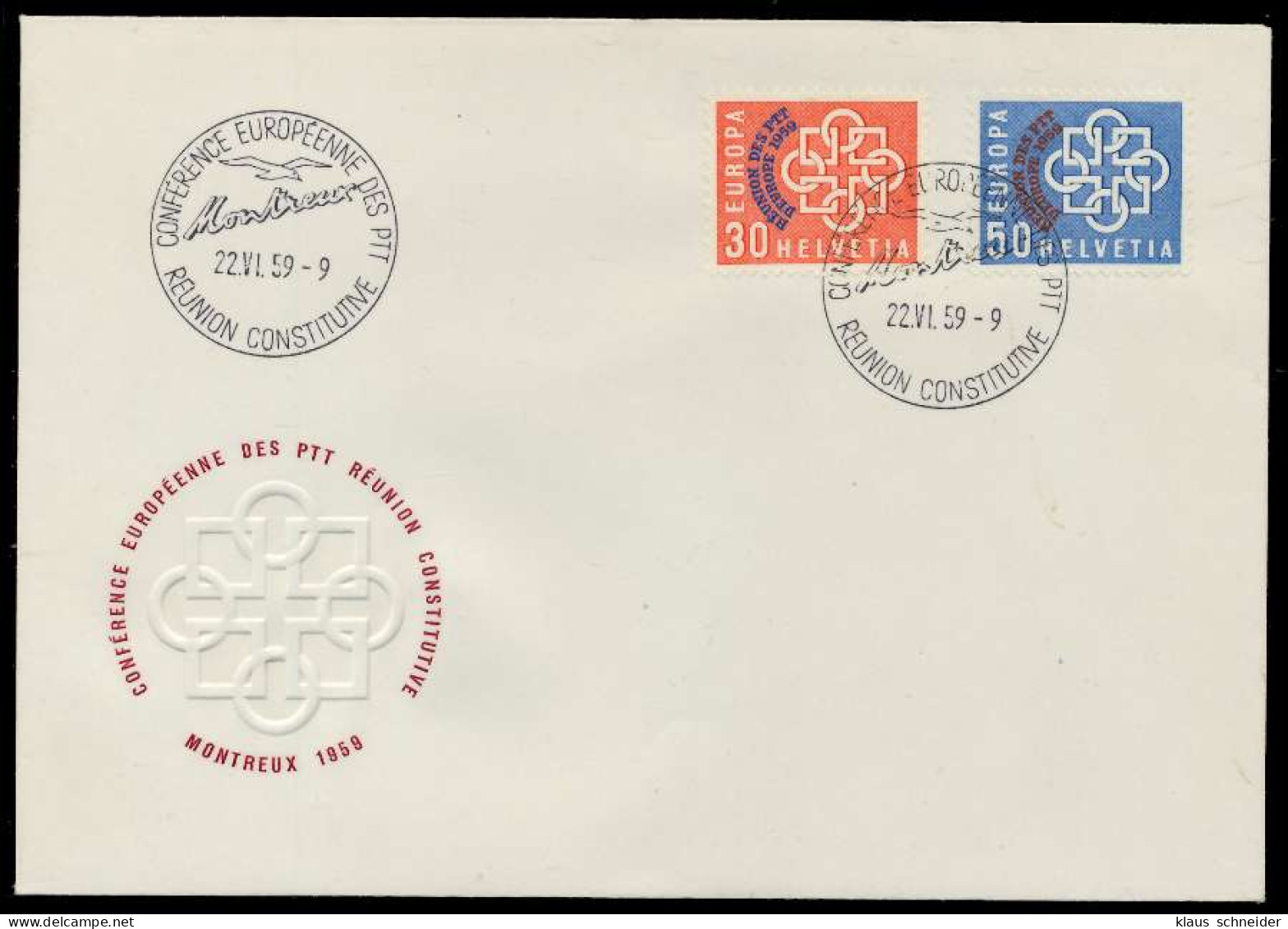 SCHWEIZ 1959 Nr 681-682 BRIEF FDC S6B76A2 - Cartas & Documentos