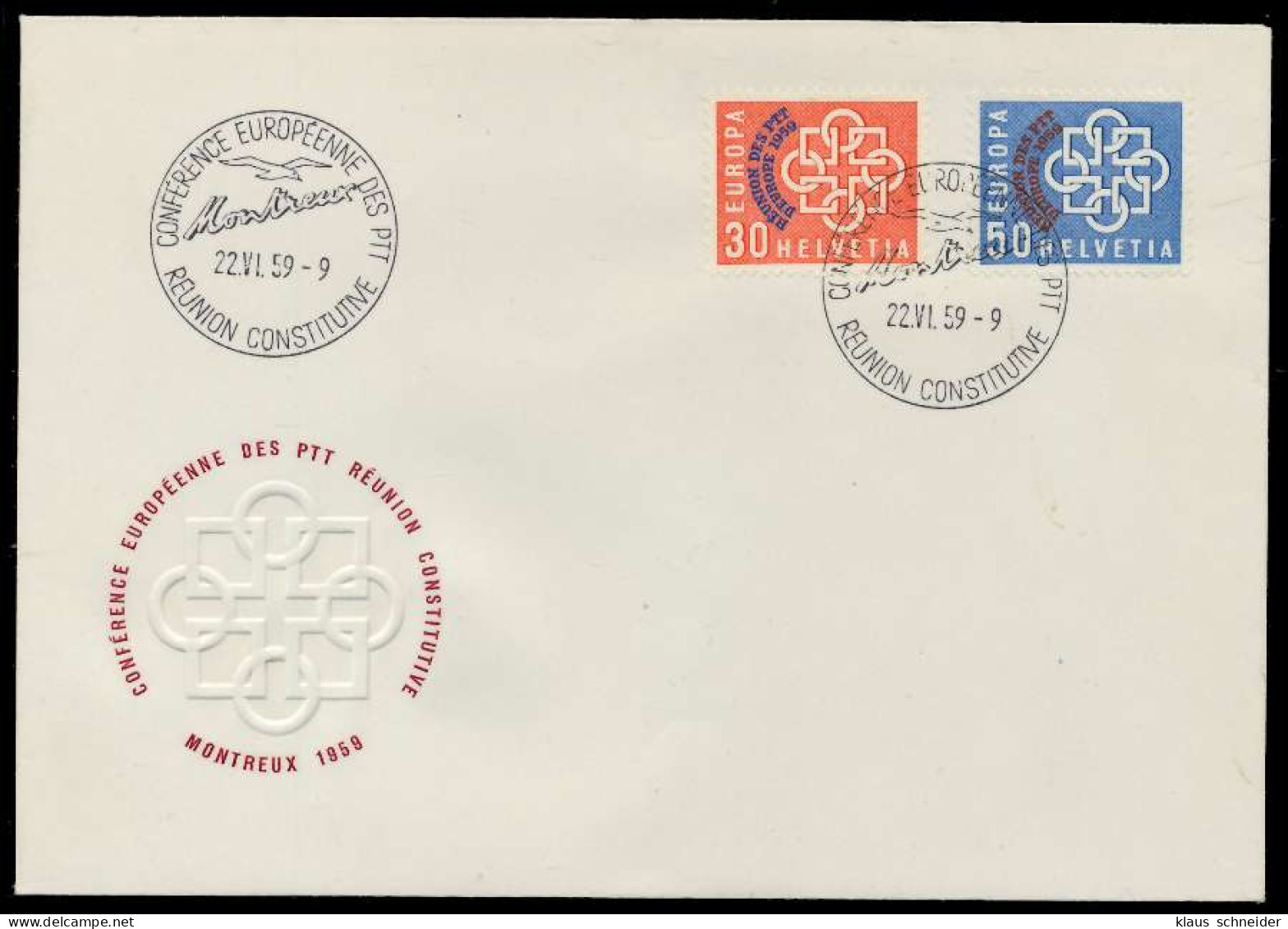 SCHWEIZ 1959 Nr 681-682 BRIEF FDC S6B76A6 - Briefe U. Dokumente