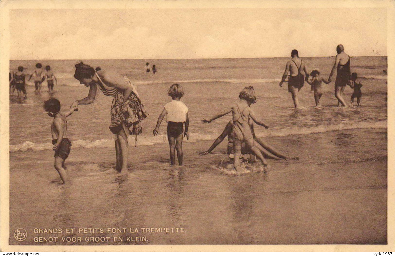 Coxyde-Bains - Grands Et Petits Font La Trempette- Ern Thill Série Plage N°9 - Koksijde