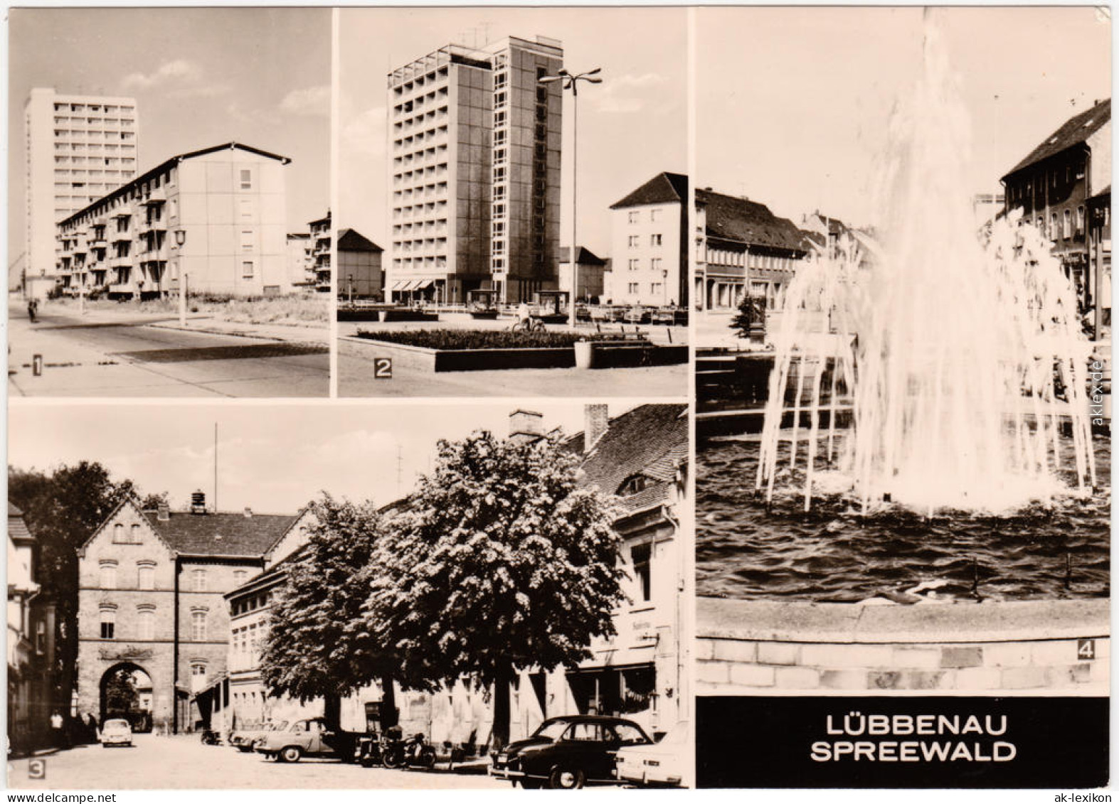 Lübbenau (Spreewald)   Straße Der Jugend, Roter Platz, Topfmarkt, Springbr - Lübbenau