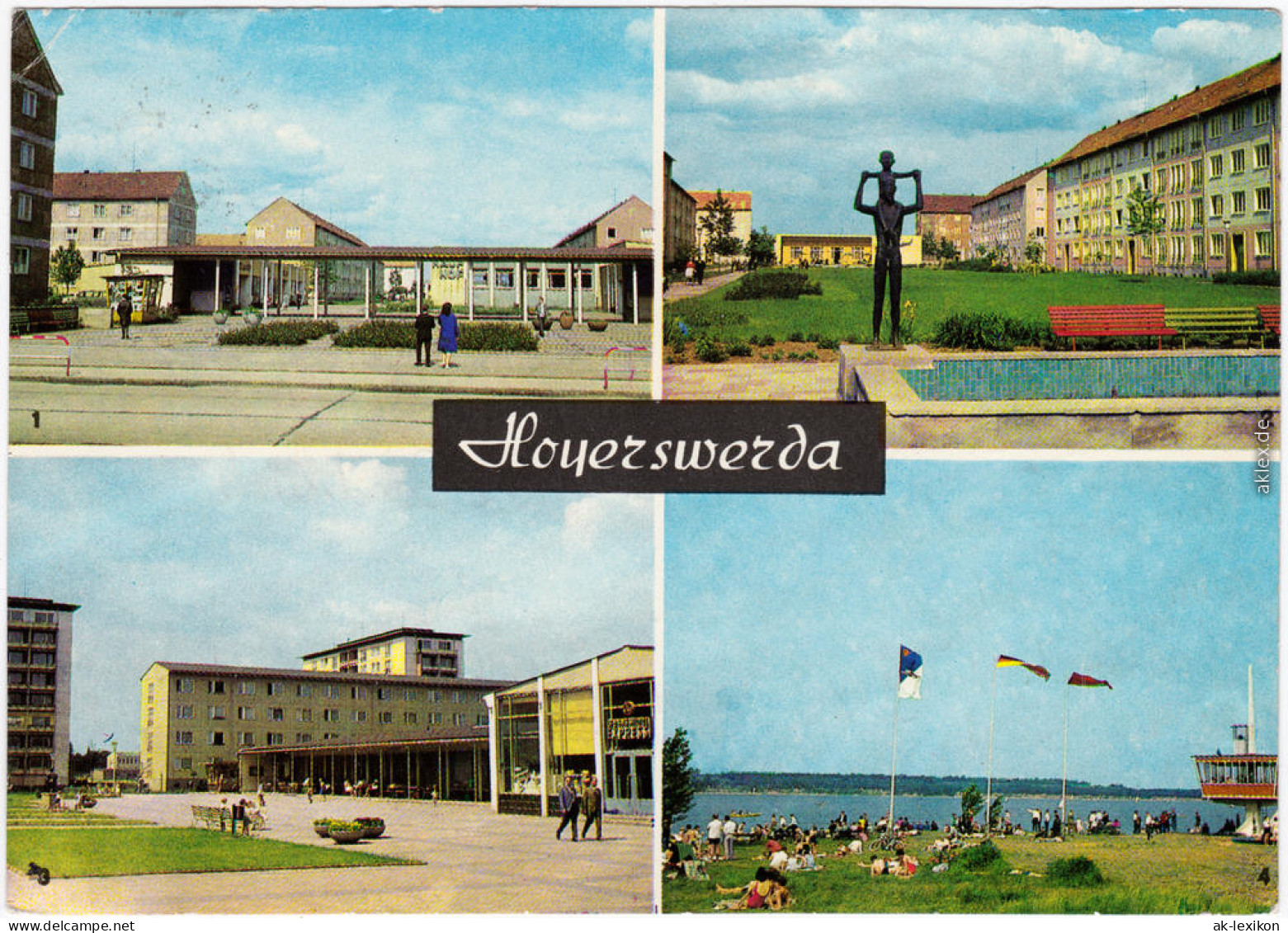 Foto Ansichtskarte Hoyerswerda Wojerecy Kaufhaus, HO-Gaststätte, Knappensee 1966 - Hoyerswerda