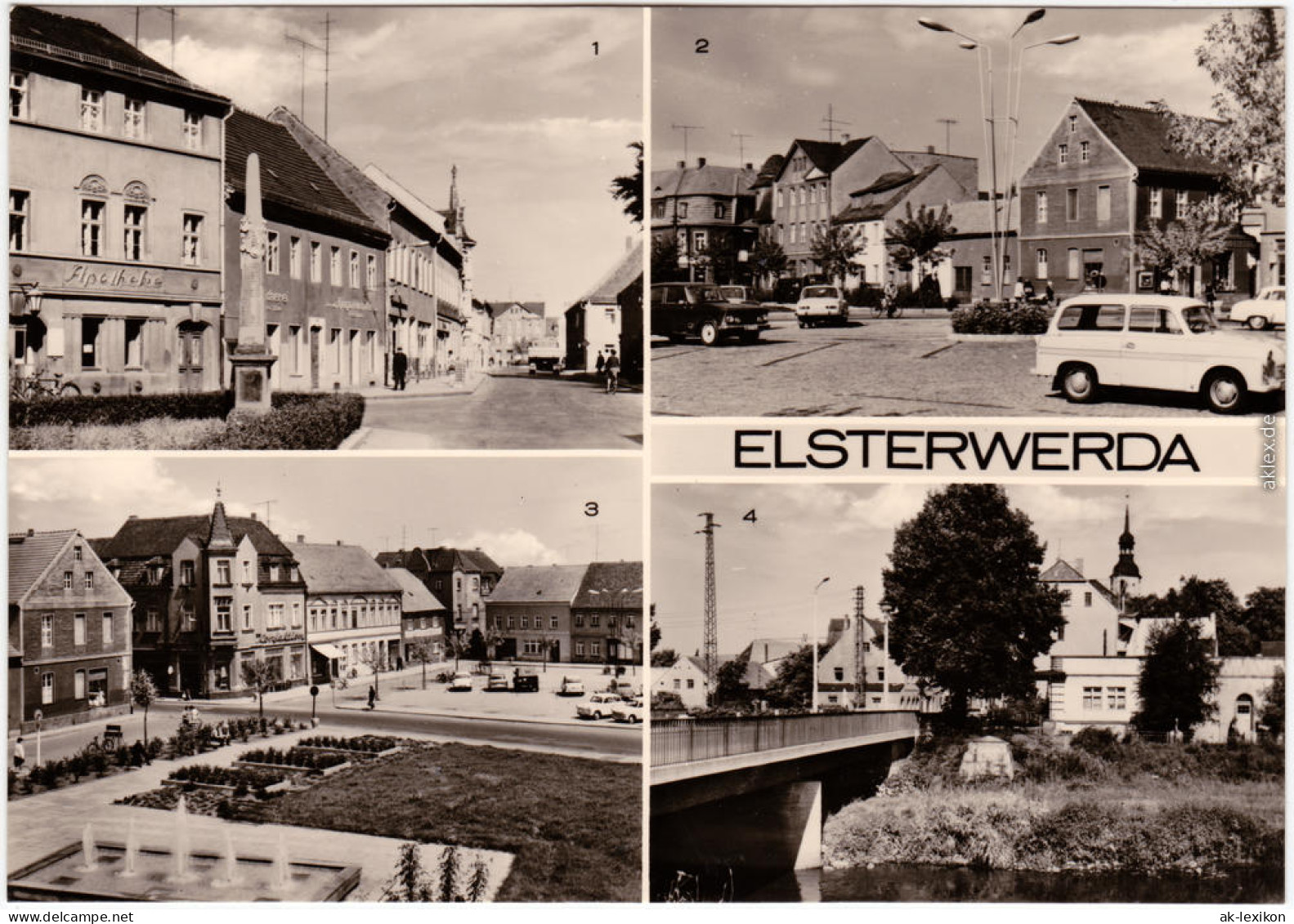 Elsterwerda Postmeilensäule In Der Hauptstraße, Marktplatz, An Der Elster 1976 - Elsterwerda
