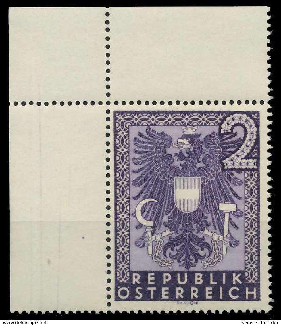 ÖSTERREICH 1945 Nr 717 Postfrisch ECKE-OLI X8A1A36 - Neufs