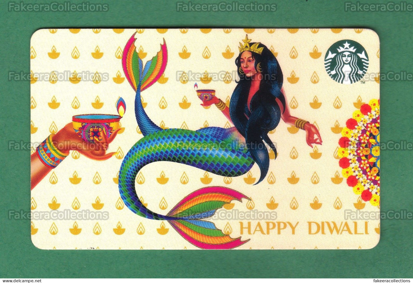 INDIA Inde Indien - HAPPY DIWALI Starbucks Card - CN 2000 , SKU 11144147 23000541 - Unused  - Hindu Festival - As Scan - Gift Cards