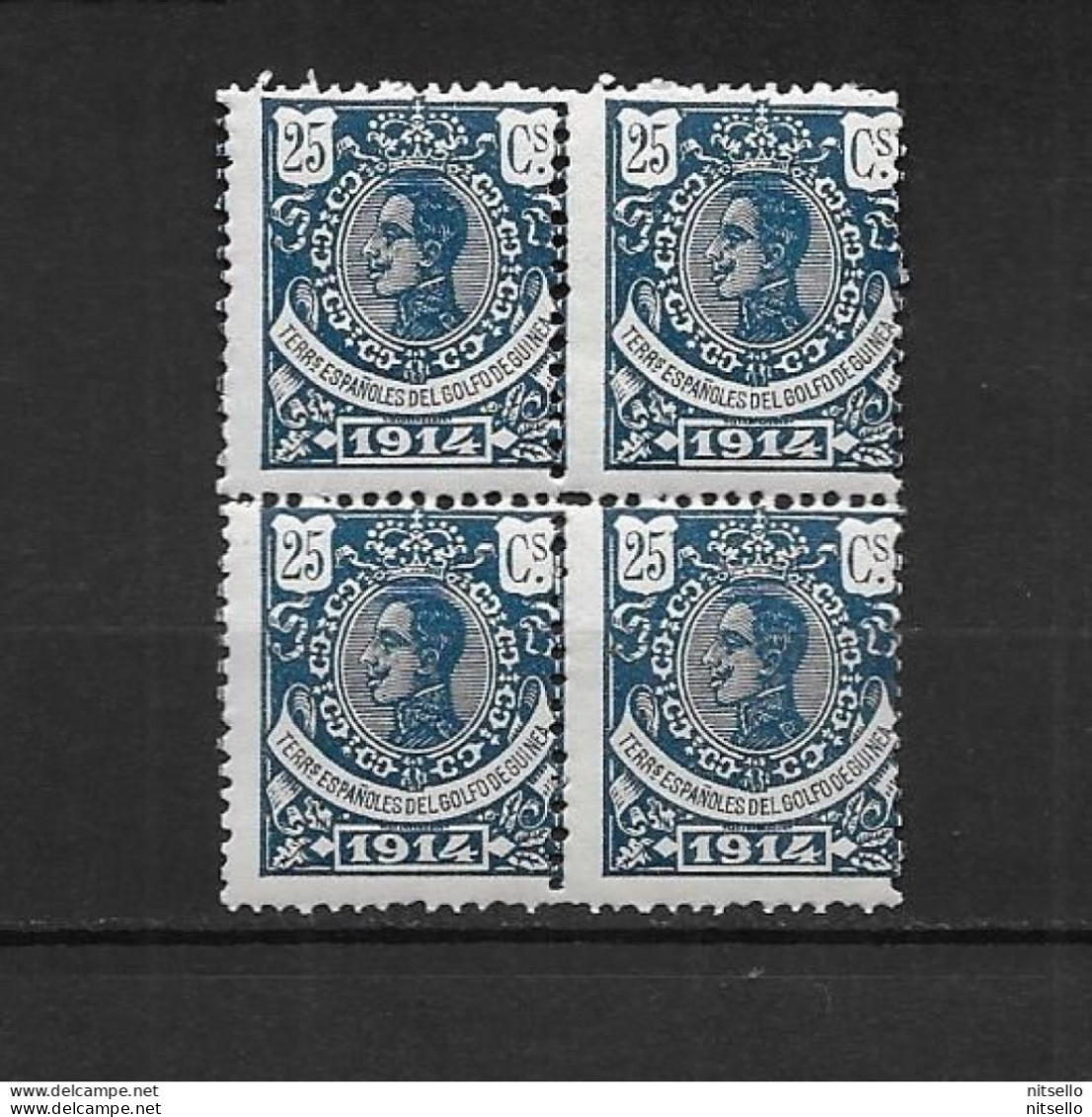 LOTE 2173 D  /// (C030) GUINEA  1914  EDIFIL Nº 104 ** MNH BLOQUE DE 4    ¡¡¡ OFERTA - LIQUIDATION - JE LIQUIDE !!! - Guinea Española