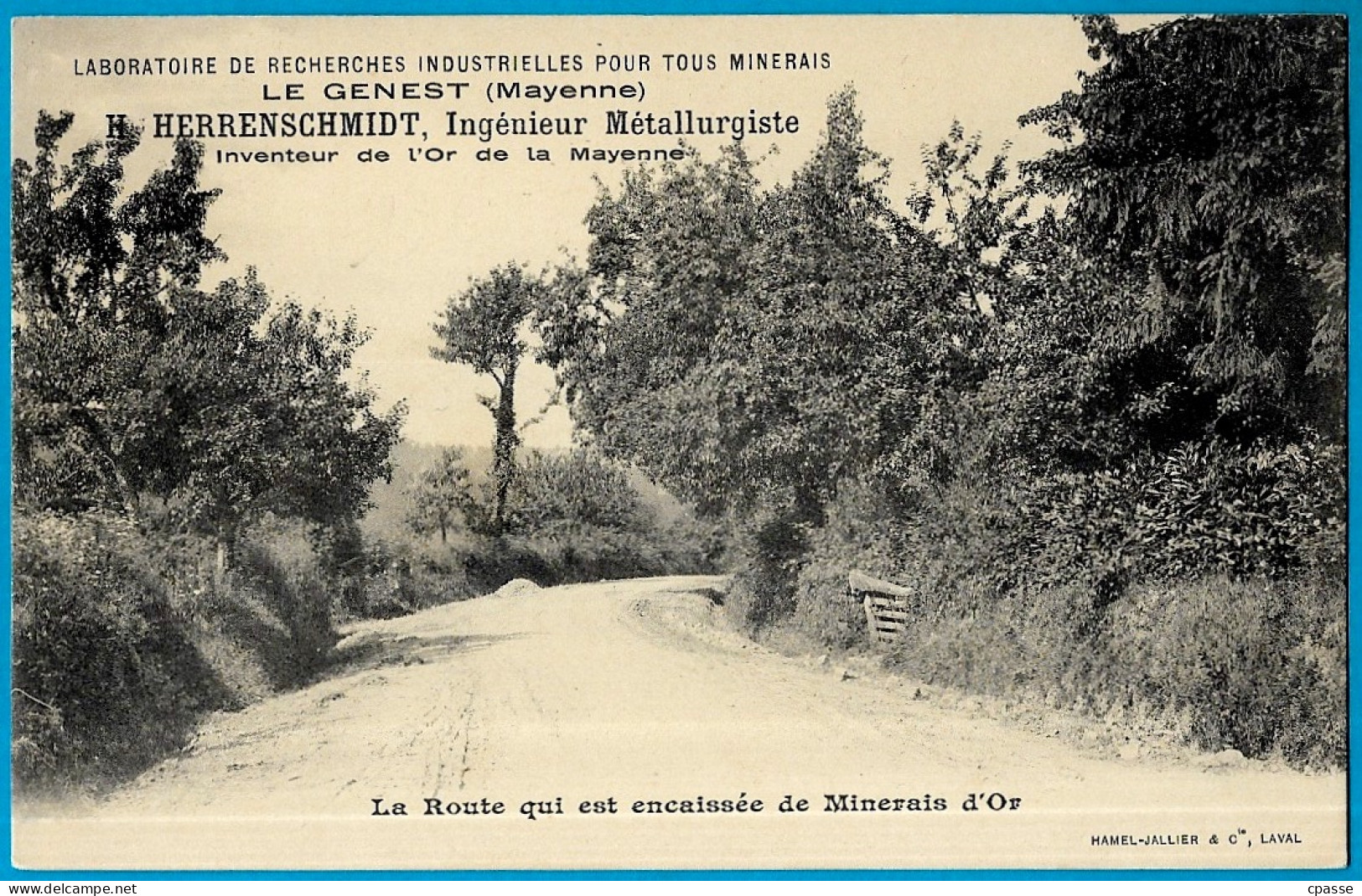 CPA 53 LE GENEST - Route De L'OR De La Mayenne, Inventeur H. HERRENSCHMIDT Ingénieur Métallurgiste...** Gold - Le Genest Saint Isle