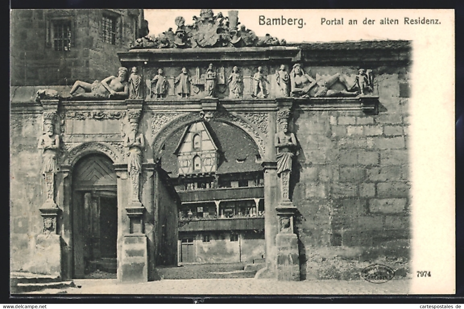 AK Bamberg, Portal An Der Alten Residenz  - Bamberg