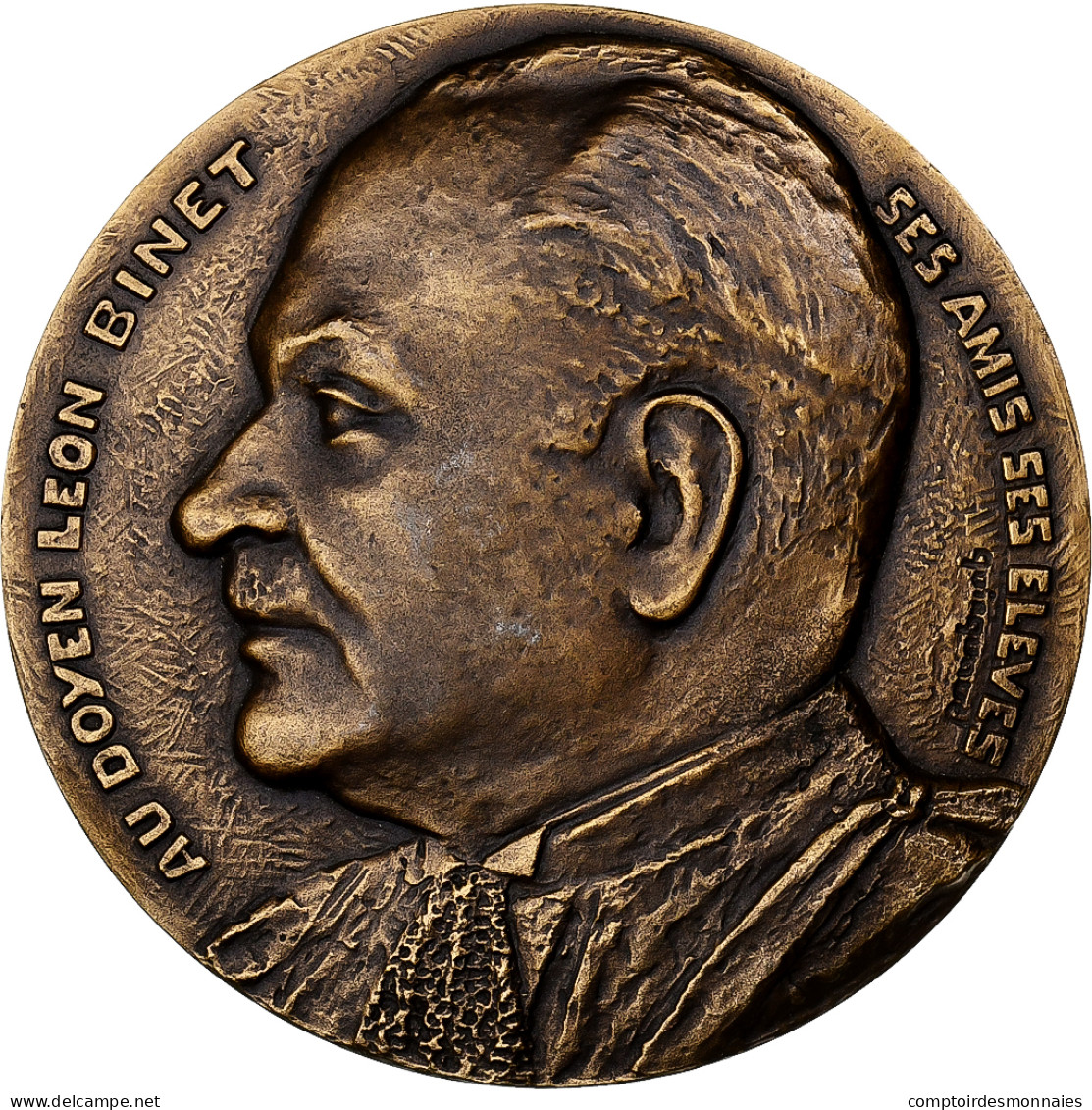 France, Médaille, Au Doyen Léon Binet, 1963, Bronze, SPL - Andere & Zonder Classificatie