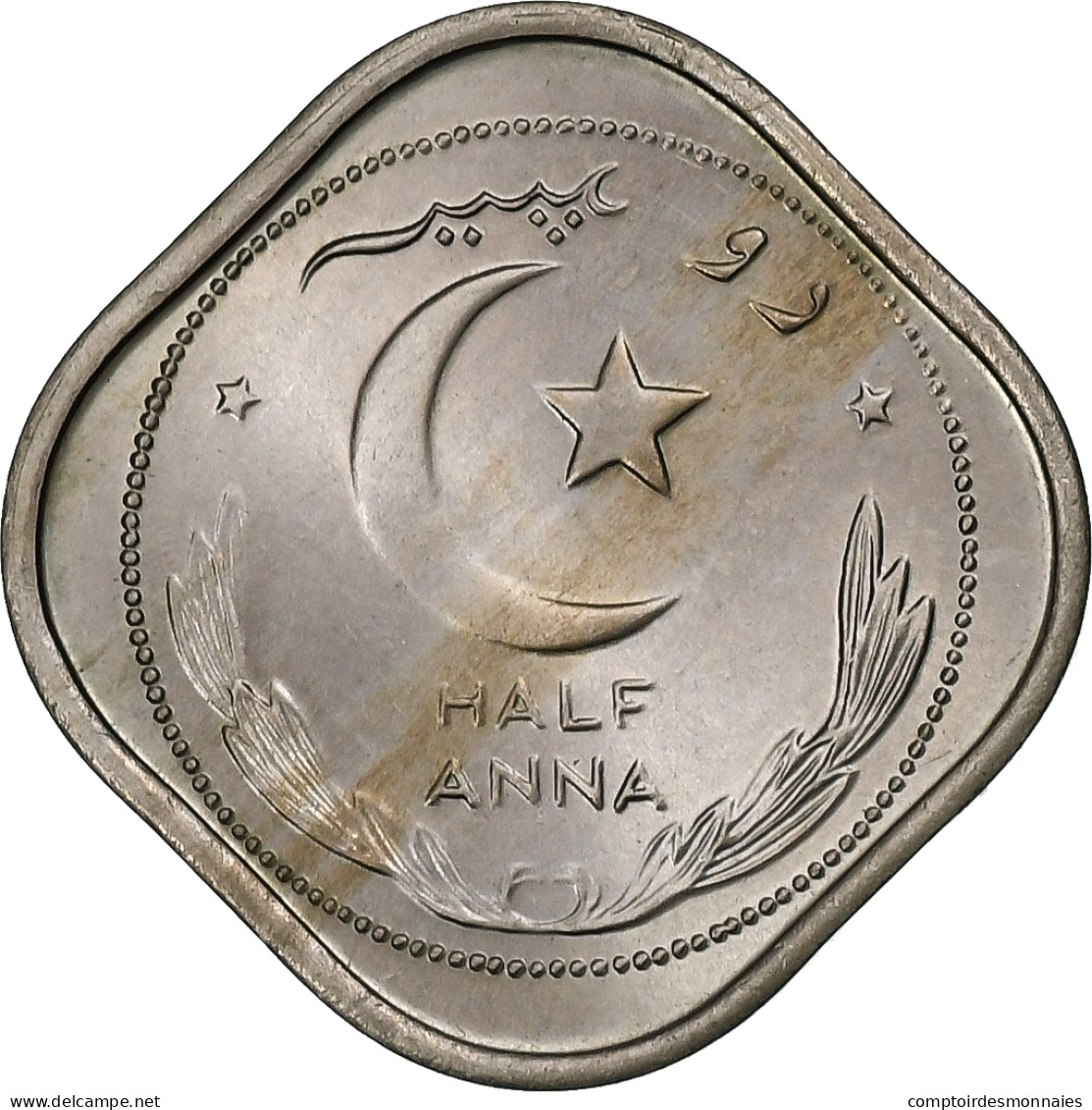 Pakistan, 1/2 Anna, 1948, Cupro-nickel, SUP, KM:2 - Pakistán