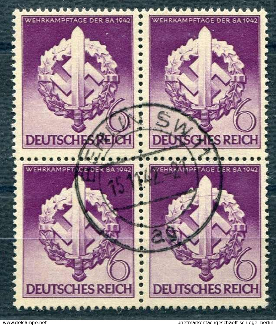 Deutsches Reich, 1942, 818 I, Gestempelt, Viererblock - Other & Unclassified