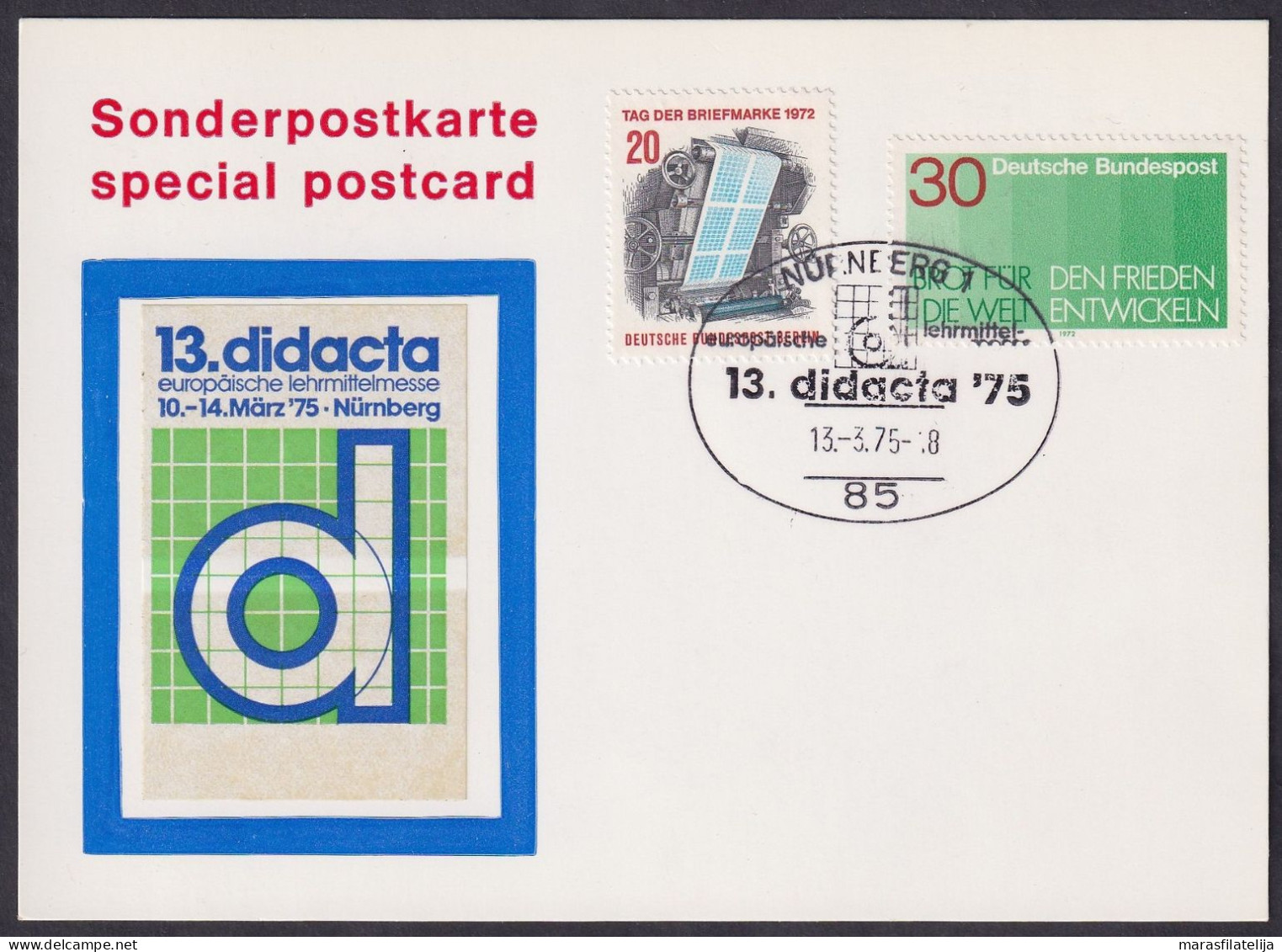 Germany, BRD 1975, DIDACTA Education Fair, Special Postmark & Card - Sonstige & Ohne Zuordnung