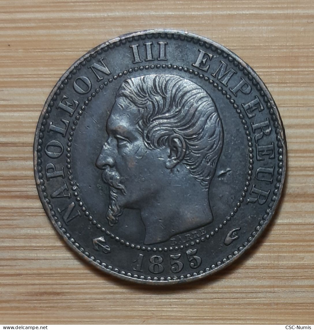 (N-0122) - Napoléon III – 5 Centimes 1855 A, Paris – Différent Ancre - 5 Centimes