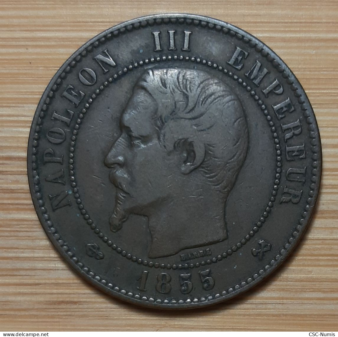 (N-0125) - Napoléon III – 10 Centimes 1855 B , Rouen – Différent Ancre - 10 Centimes