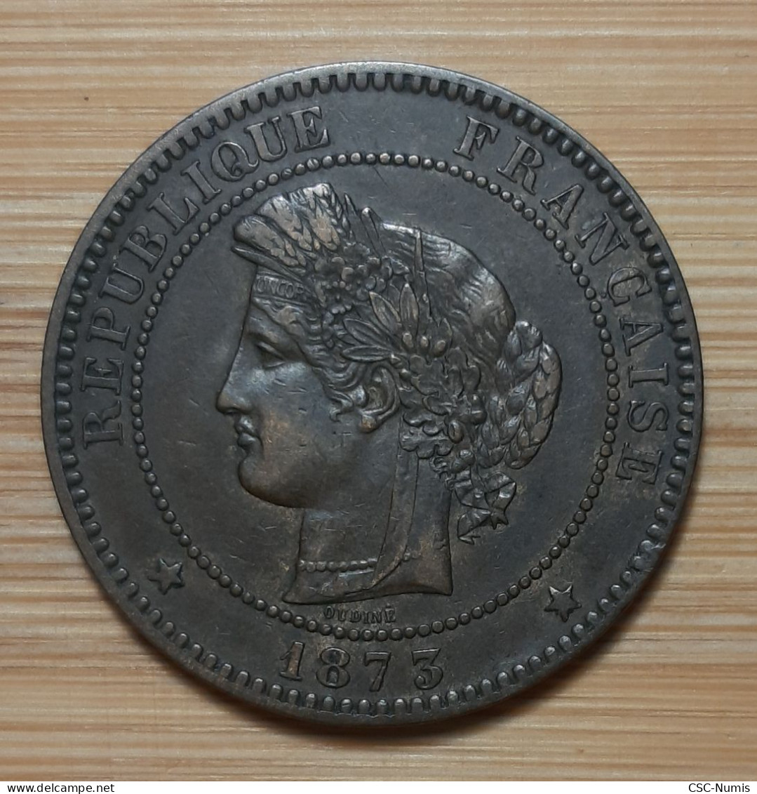 (N-0123) - IIIème République – 10 Centimes 1873 A, Paris - 10 Centimes