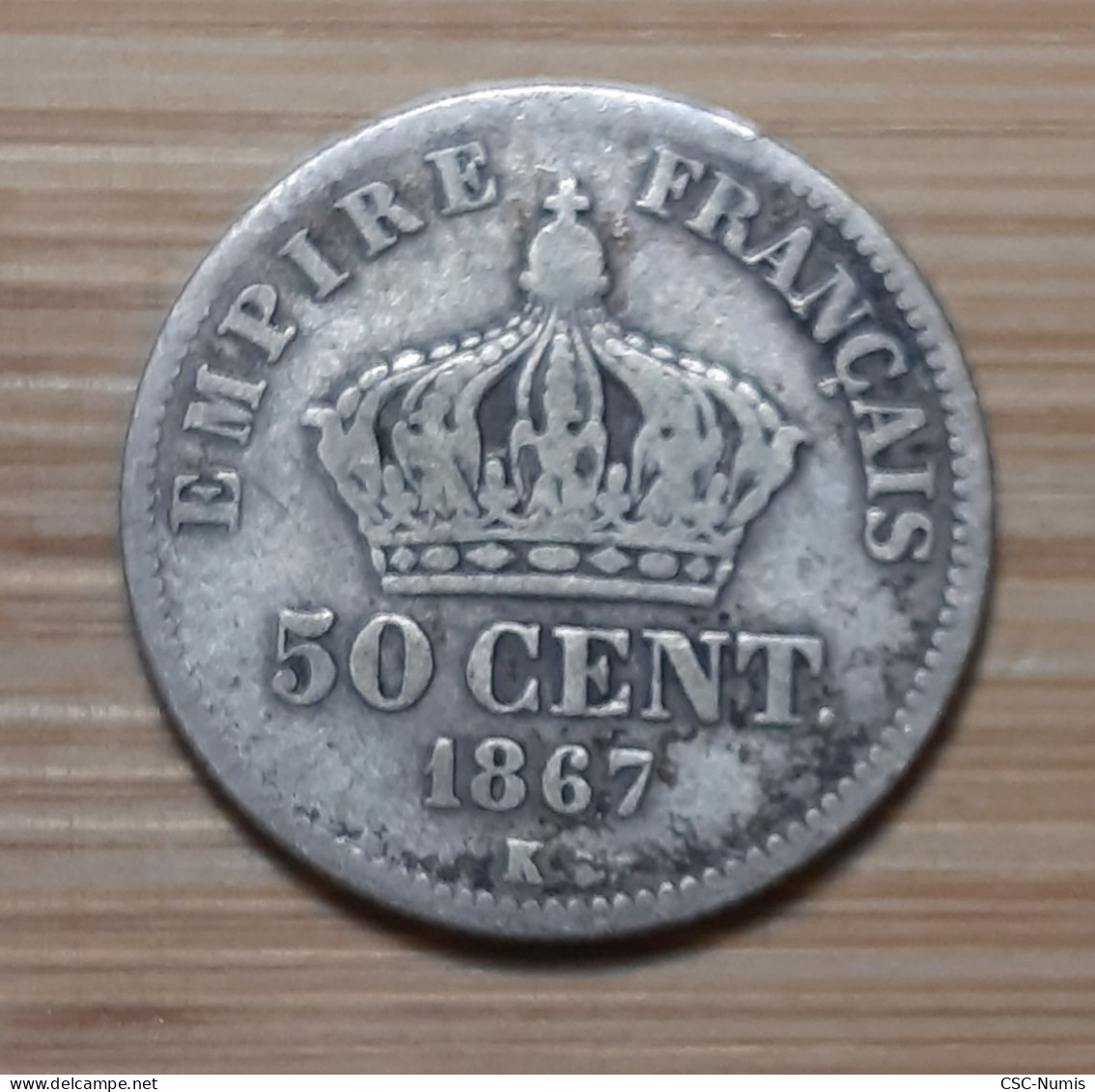 (N-0135) - Napoléon III – 50 Centimes 1867 K, Bordeaux - 50 Centimes