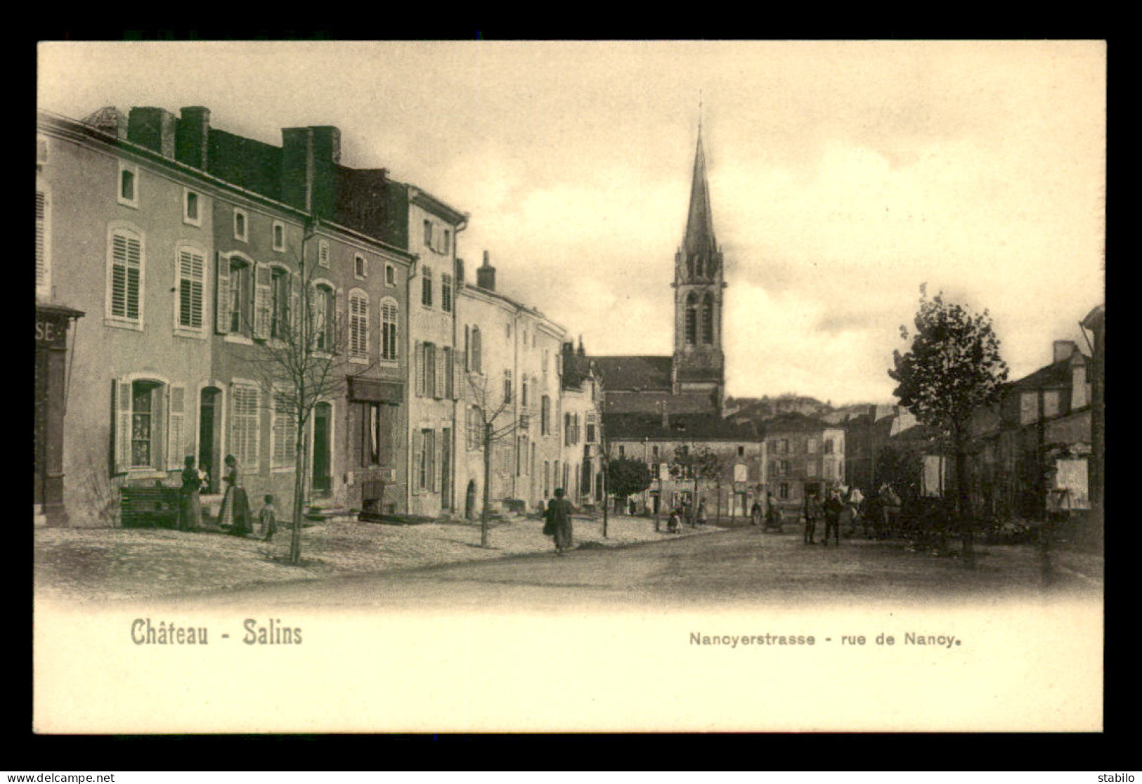 57 - CHATEAU-SALINS - NANCYERSTRASSE - RUE DE NANCY - EDITEUR NELS, METZ, SERIE 130 N° 4 - Chateau Salins